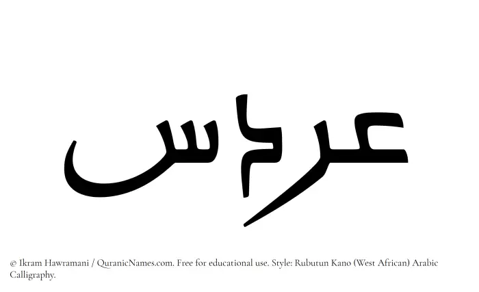 The Muslim name Ardas written in Rubutun Kano calligraphic script
