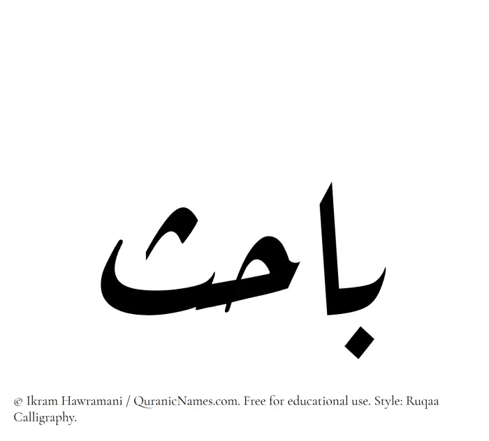 The Muslim name Bahis written in Ruqaa calligraphic script