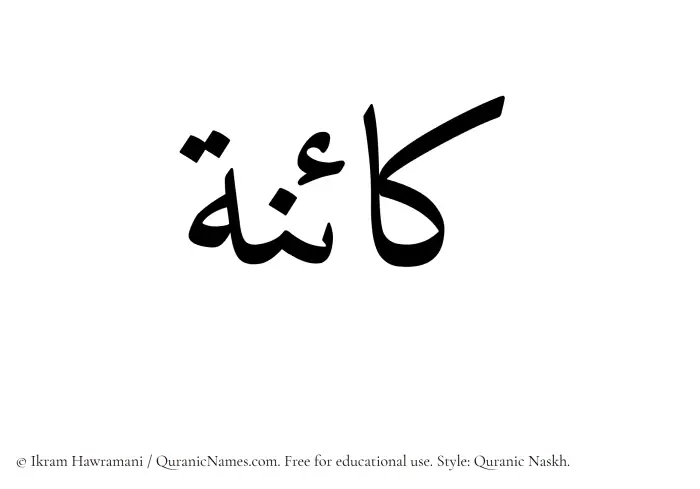 The Muslim name Kaina written in Quranic naskh script