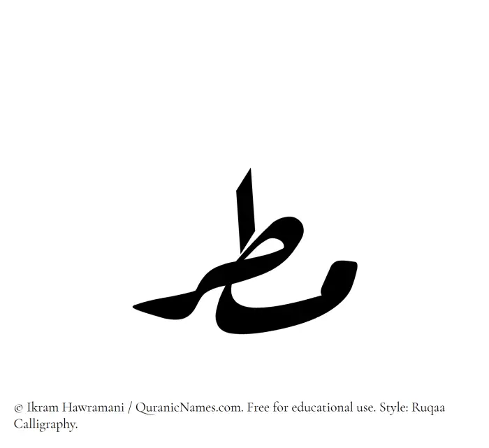 The Muslim name Matar written in Ruqaa calligraphic script