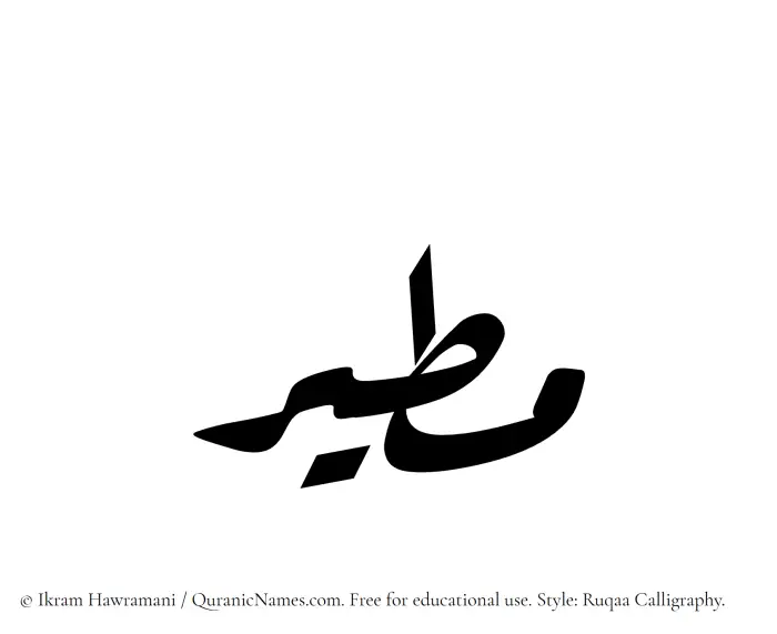 The Muslim name Mateer written in Ruqaa calligraphic script