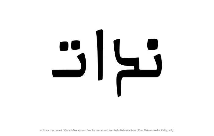 The Muslim name Niddat written in Rubutun Kano calligraphic script
