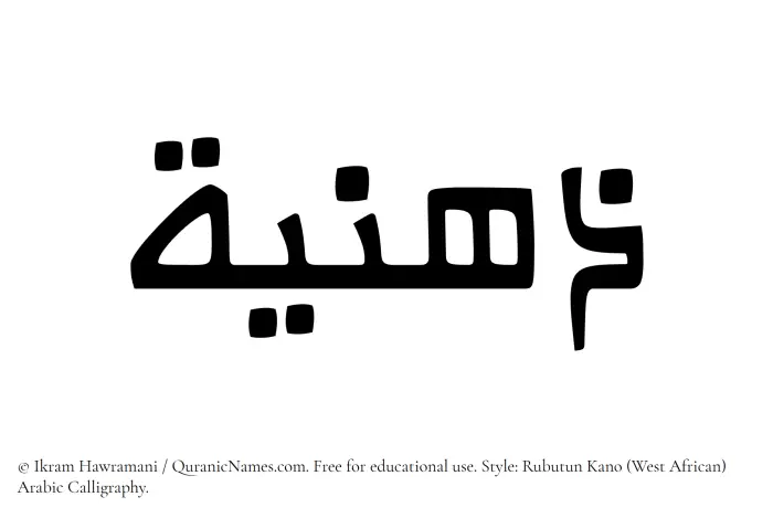 The Muslim name Zihniyyah written in Rubutun Kano calligraphic script