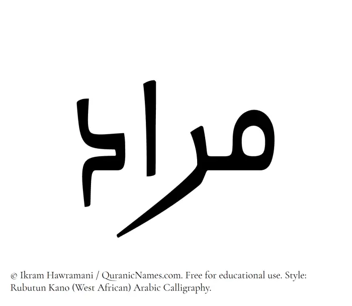 The name Murad written in Rubutun Kano